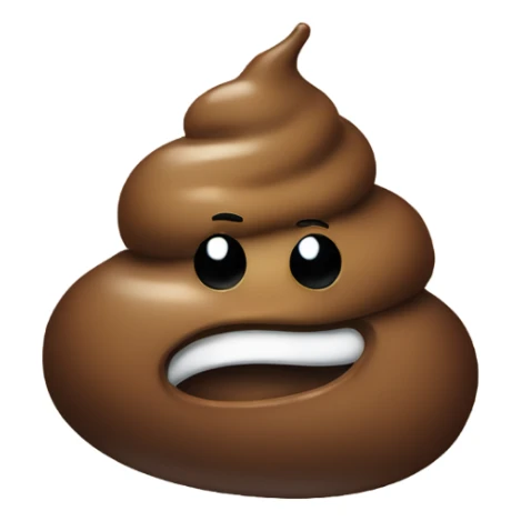A piece of poop marching sticker