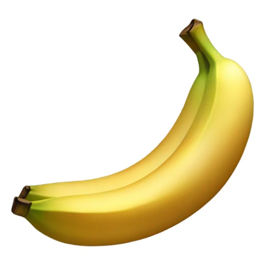 Create a more gold banana emoji with golden highlights, adding a premium, sophisticated look. Include subtle texture and a light golden shimmer, symbolizing a higher level of support and progress. sticker