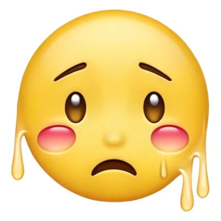 Yellow emoji bawling eyes out sticker