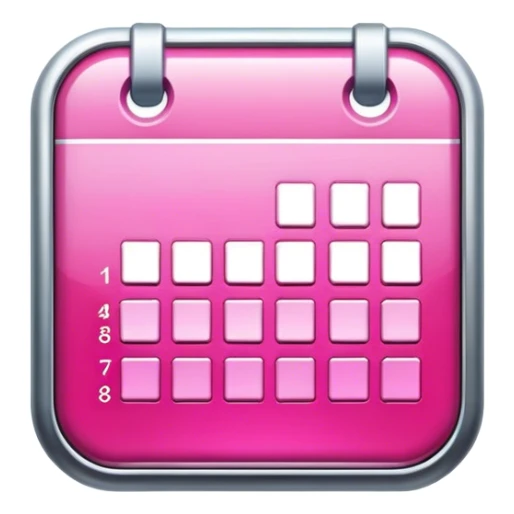 futuristic pink calendar 3 icon sticker
