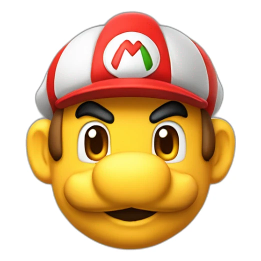 Mario avec une casquette bowser sticker