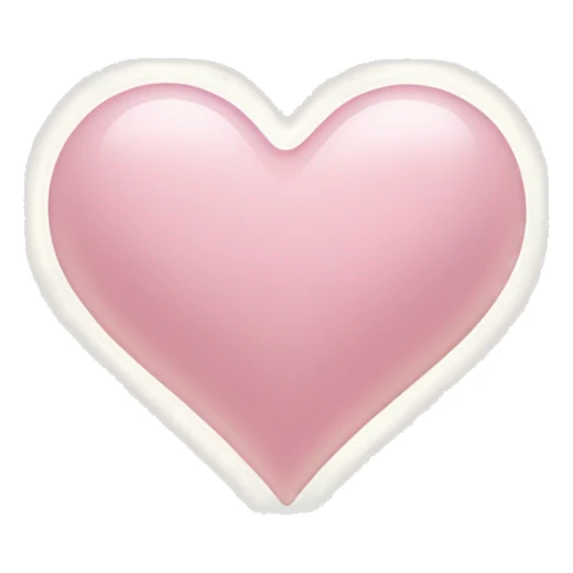 Light pink heart with white halo thats glowing  sticker
