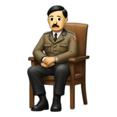 Hitler sitting sticker