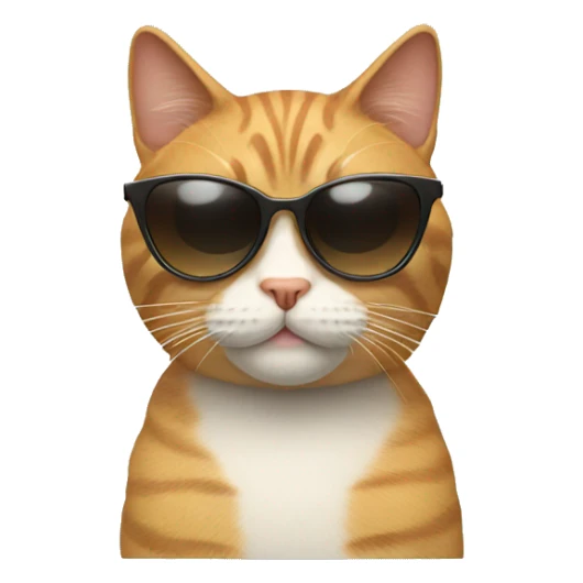 Cat with sunglasses sticker