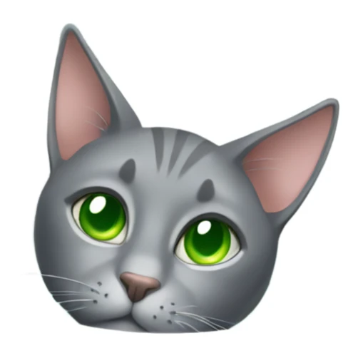 Grey cat with green eyes laying in sink sticker