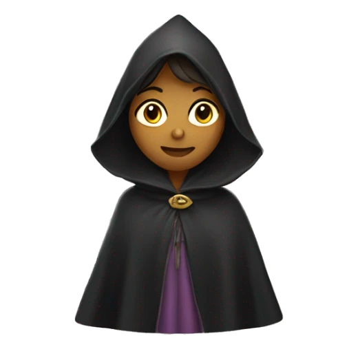 Lady wearing a cloak sticker