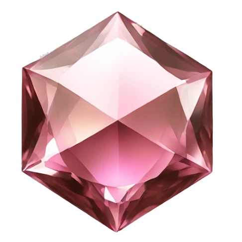 Flat Realistic square isolated shiny sparkling brown and pink shiny diamond. sticker