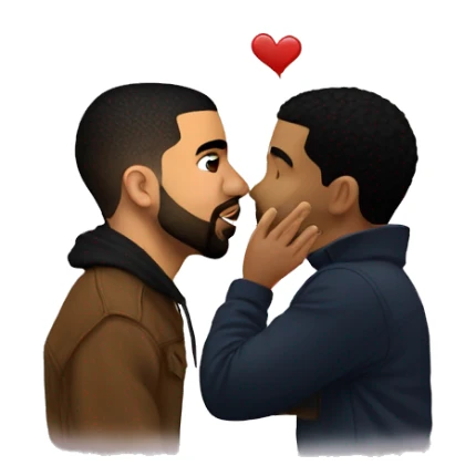 Drake kissing drake  sticker
