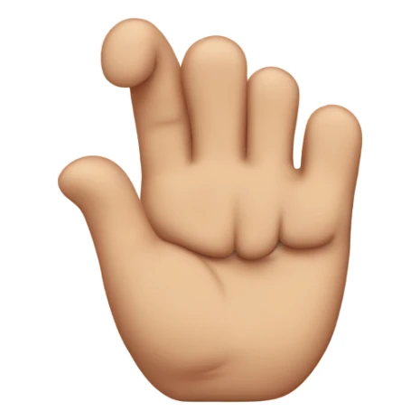 finger heart emoji🫰with middle instead of index finger  sticker