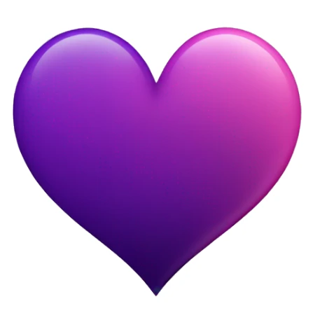 a dark purple and dark pink ombre heart sticker