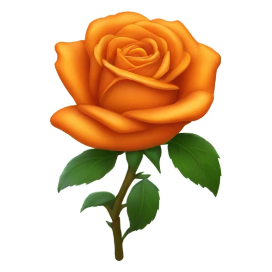 rose with orange petals and dark orange bow sticker