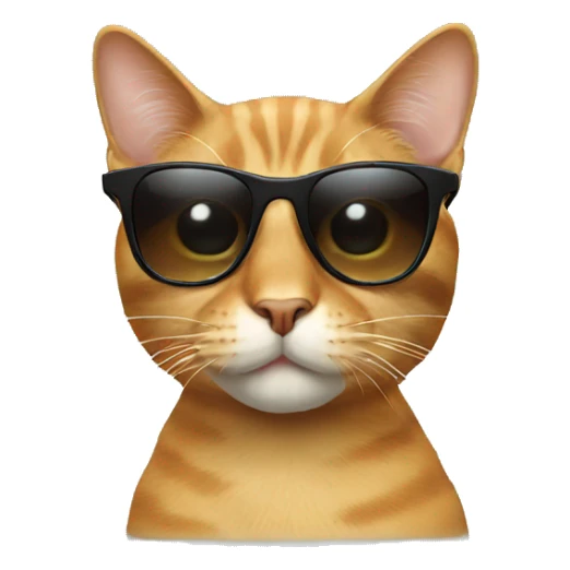 Cat with sunglasses sticker