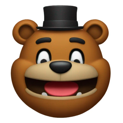 Freddy Fazbear as an emoji sticker