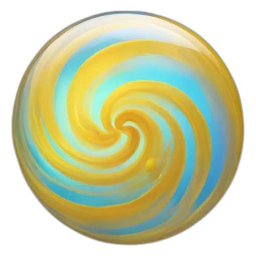 Spirale sphère translucide, Détaillé et irisé. sticker