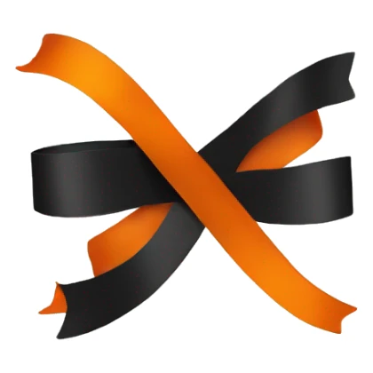 St. George ribbon black and orange sticker