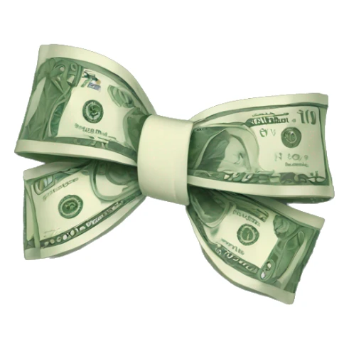 Money bow sticker
