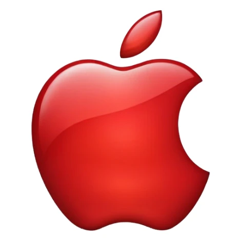 apple logo with no bite taken out of it sticker