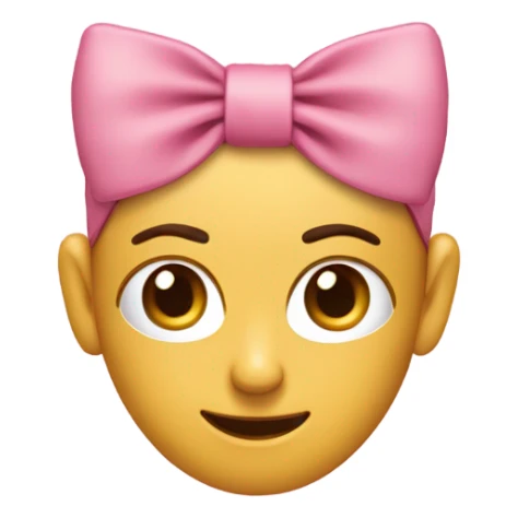 Samoyède avec un noeud rose  entre les oreilles sticker