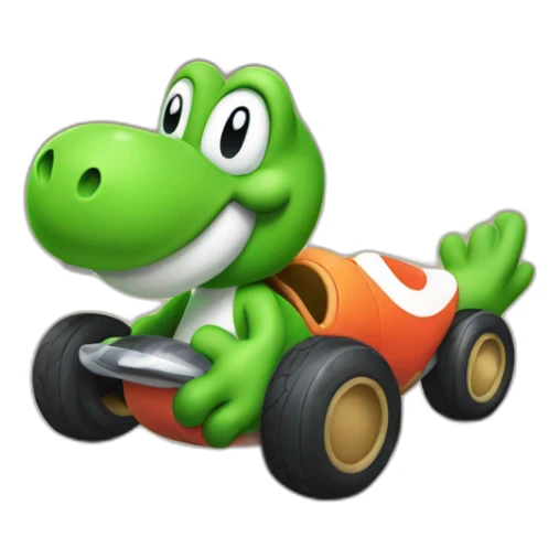 yoshi racing to race goal sticker