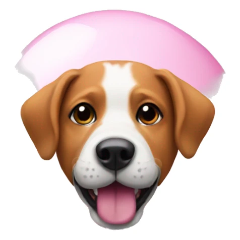 Pink ball with a dog inside sticker