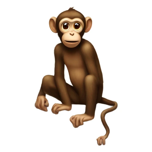 Monkey at the bottom of stairs sticker
