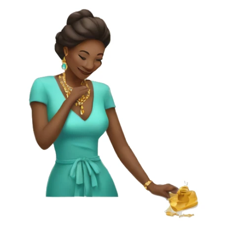 elegant jewelry creator at work sticker