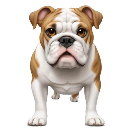 english bulldog standing with two legs up sticker