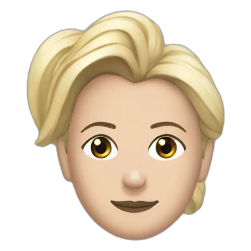 Marine le Pen avec une personne noire sticker