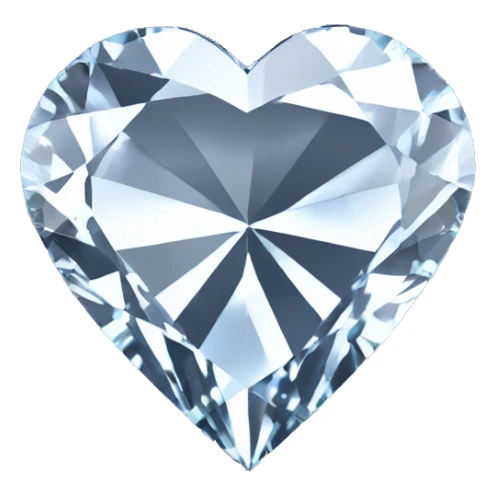 Heart shaped 56-carat crystal diamond sticker