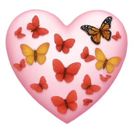 Heart with butterflies  sticker