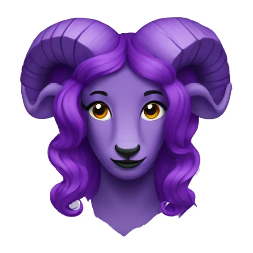 Aries with purple hair sticker