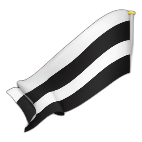 Black and white flag with the inscription "Merlou"  sticker
