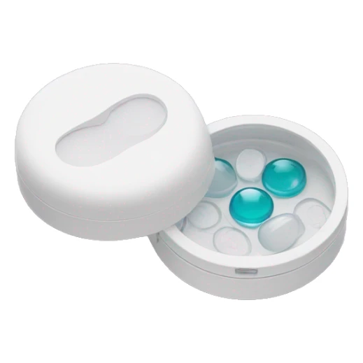 dual compartment screw-top prescription contact lens case sticker