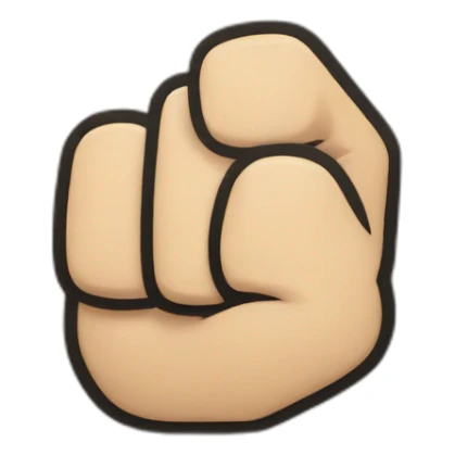 Fist sign but with a thumb sticking out from the center sticker