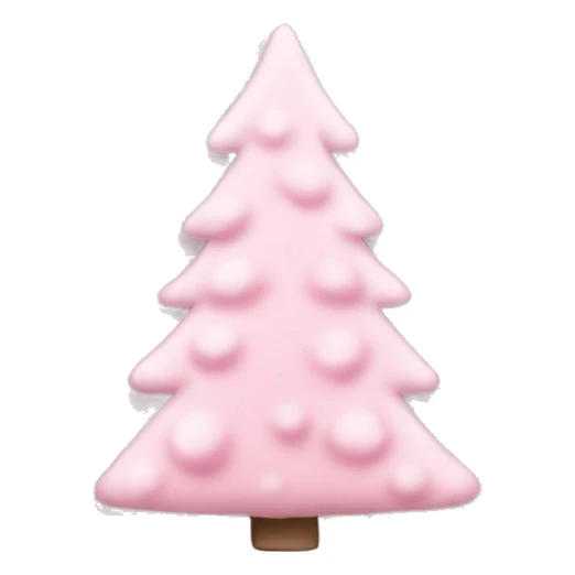 light pink christmas tree sticker