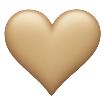 Beige heart sticker