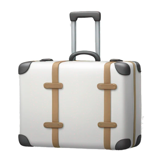 White suitcase sticker