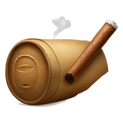 a bag of flour smokes a cigar sticker