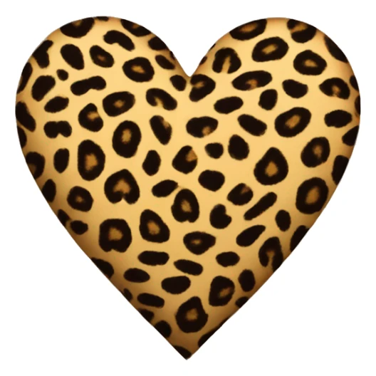 Leopard print heart sticker