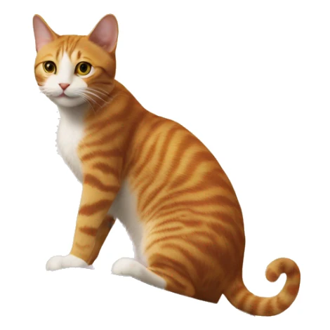 cat climbing on top of a giant 7 sticker