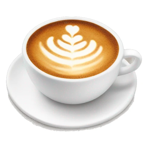 Large cappuccino in a white cup sticker