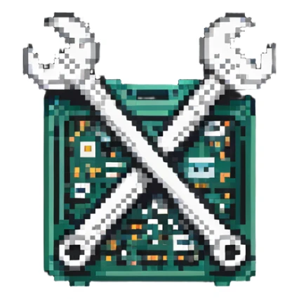 IT Support Team badge with computer and wrench symbols sticker