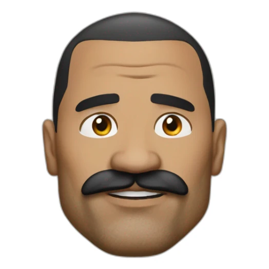 The rock estilo realista con un bigote francés sticker