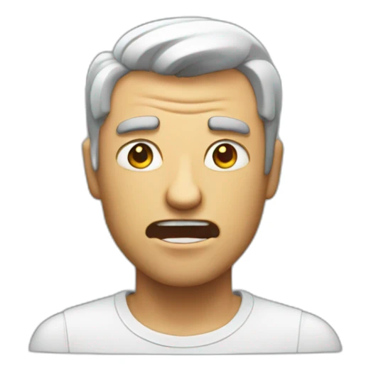 Man pissed Off but a bit happy sticker