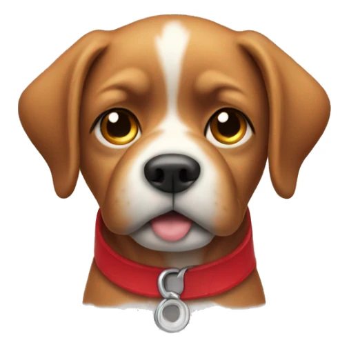 Dog with high weight in red shirt  sticker