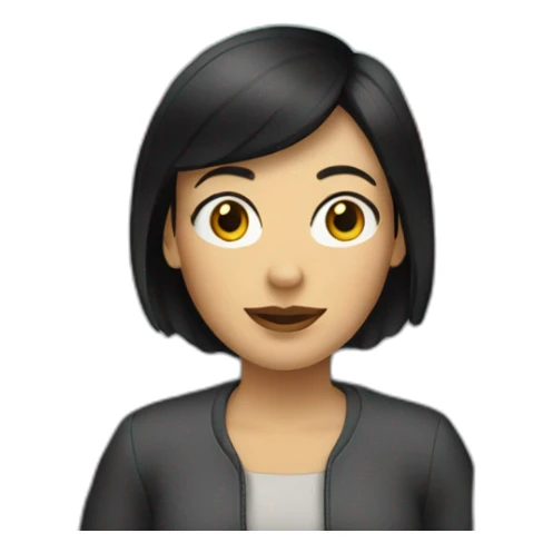 white woman short black hair driving a bus sticker