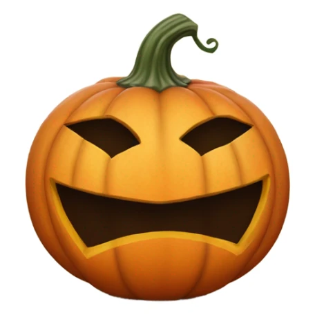 Pumpkin with a lipstick kiss mark sticker