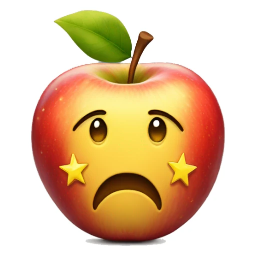 Apple with yellow stars like the one from fantastic Mr fox sticker