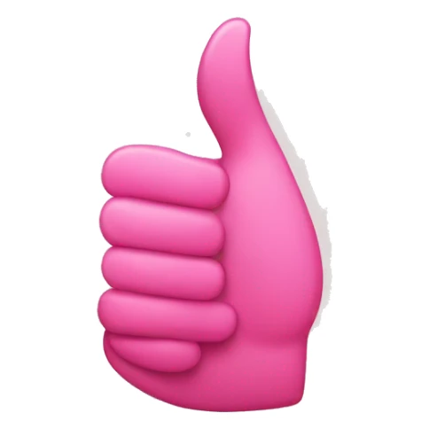 A thumb up like you are hitching a ride, with pink nail polish sticker