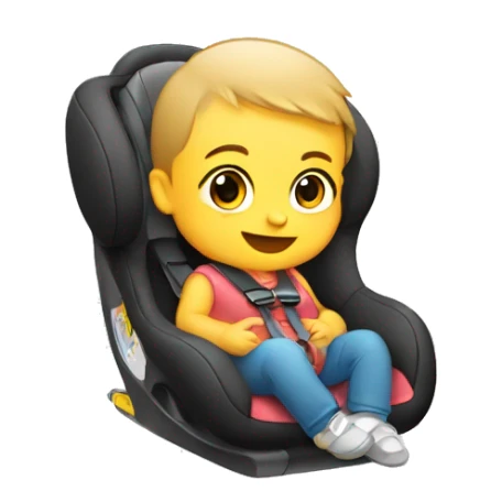 Baby in car seat  sticker